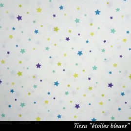 Tissu "étoiles bleues"