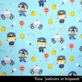 Tissu "policiers et brigands"